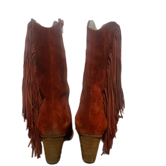 Jeffrey Campbell Orville Suede Fringe Boot SZ 9.5 - Picture 2 of 9